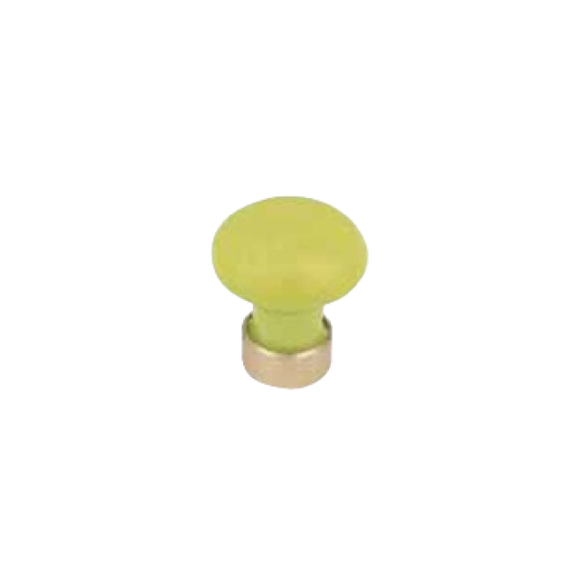 Bouton porcelaine citron cuvette nickel 